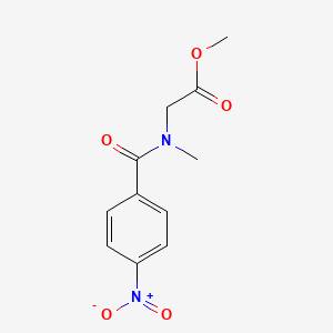 molecular formula C11H12N2O5 B8559684 [Methyl-(4-nitro-benzoyl)-amino]-acetic acid methyl ester 
