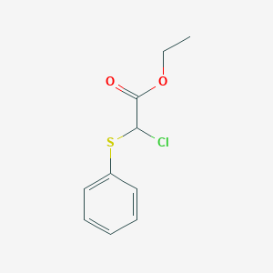 molecular formula C10H11ClO2S B8559690 Acetic acid, chloro(phenylthio)-, ethyl ester CAS No. 60178-25-8