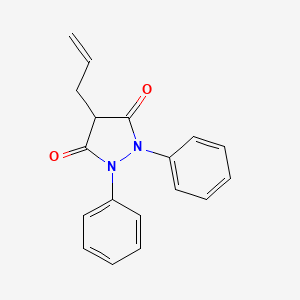 molecular formula C18H16N2O2 B8559799 3,5-Pyrazolidinedione, 4-allyl-1,2-diphenyl- CAS No. 37606-83-0