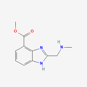 molecular formula C11H13N3O2 B8559850 Methyl 2-((methylamino)methyl)-1H-benzo[d]imidazole-7-carboxylate 
