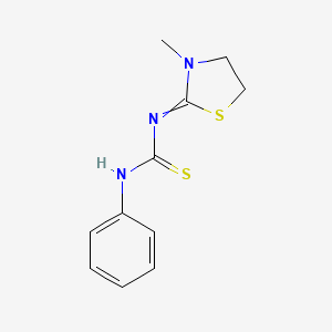 B8559854 N-(3-Methyl-1,3-thiazolidin-2-ylidene)-N'-phenylthiourea CAS No. 75468-92-7