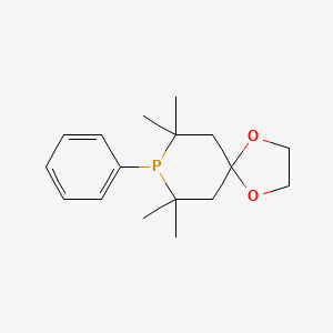 molecular formula C17H25O2P B8559855 7,7,9,9-Tetramethyl-8-phenyl-1,4-dioxa-8-phosphaspiro[4.5]decane CAS No. 90839-17-1