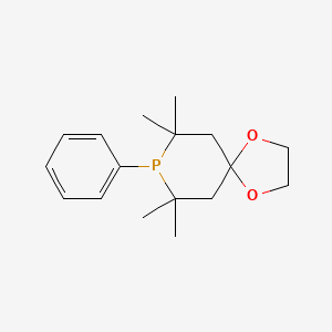 B8559855 7,7,9,9-Tetramethyl-8-phenyl-1,4-dioxa-8-phosphaspiro[4.5]decane CAS No. 90839-17-1