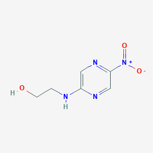 molecular formula C6H8N4O3 B8559862 2-(5-Nitro-pyrazin-2-ylamino)-ethanol 