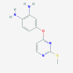 molecular formula C11H12N4OS B8559868 4-(2-Methylsulfanyl-pyrimidin-4-yloxy)-benzene-1,2-diamine 