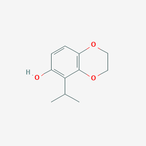 molecular formula C11H14O3 B8559876 1,4-Benzodioxin-6-ol, 2,3-dihydro-5-(1-methylethyl)- 