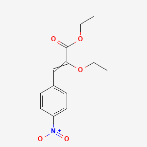 molecular formula C13H15NO5 B8559884 Ethyl 2-ethoxy-3-(4-nitrophenyl)prop-2-enoate CAS No. 515861-32-2