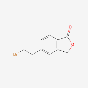 molecular formula C10H9BrO2 B8559924 5-(2-Bromoethyl)-2-benzofuran-1(3H)-one 