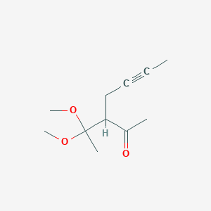 3-(1,1-Dimethoxyethyl)hept-5-yn-2-one