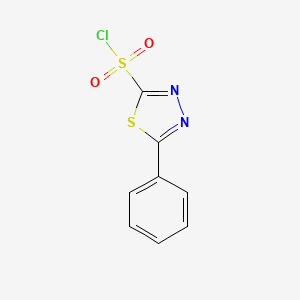 molecular formula C8H5ClN2O2S2 B8559961 5-Phenyl-1,3,4-thiadiazole-2-sulfonyl chloride CAS No. 98556-95-7
