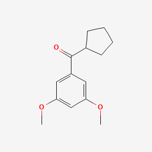 molecular formula C14H18O3 B8559974 Cyclopentyl(3,5-dimethoxyphenyl)methanone 