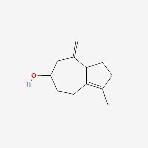 molecular formula C12H18O B8559980 3-Methyl-8-methylidene-1,2,4,5,6,7,8,8a-octahydroazulen-6-ol CAS No. 51334-31-7