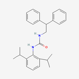 molecular formula C27H32N2O B8559992 N-(2,2-Diphenylethyl)-N'-[2,6-di(propan-2-yl)phenyl]urea CAS No. 126312-13-8