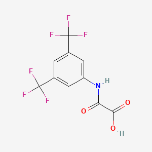 molecular formula C10H5F6NO3 B8560014 3,5-Bis(trifluoromethyl)anilino(oxo)acetic acid 