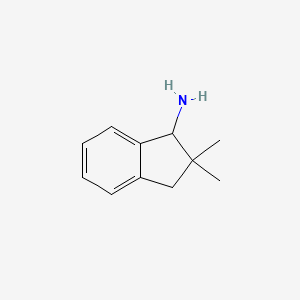 molecular formula C11H15N B8560029 2,2-Dimethyl-indan-1-ylamine 