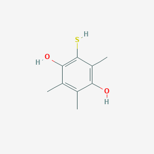 molecular formula C9H12O2S B8560061 2-Mercapto-3,5,6-trimethylhydroquinone 