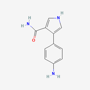 molecular formula C11H11N3O B8560064 4-(4-aminophenyl)-1H-pyrrole-3-carboxamide 