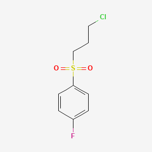 molecular formula C9H10ClFO2S B8560082 1-(3-Chloropropane-1-sulfonyl)4-fluorobenzene 