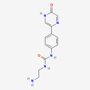 molecular formula C13H15N5O2 B8560099 N-(2-Aminoethyl)-N'-[4-(5-oxo-4,5-dihydropyrazin-2-yl)phenyl]urea CAS No. 89541-76-4