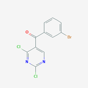 molecular formula C11H5BrCl2N2O B8560136 (3-Bromo-phenyl)-(2,4-dichloro-pyrimidin-5-yl)-methanone 