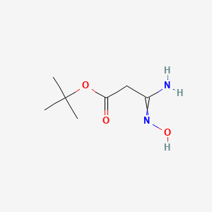 molecular formula C7H14N2O3 B8560154 tert-butyl 2-(N'-hydroxycarbamimidoyl)acetate 