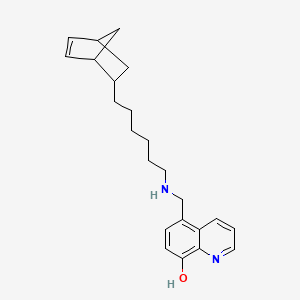 molecular formula C23H30N2O B8560160 5-(((6-(Bicyclo[2.2.1]hept-5-en-2-yl)hexyl)amino)methyl)quinolin-8-ol CAS No. 511243-86-0