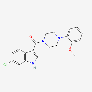 molecular formula C20H20ClN3O2 B8560175 (6-Chloro-1H-indol-3-yl)[4-(2-methoxyphenyl)piperazin-1-yl]methanone CAS No. 923296-50-8
