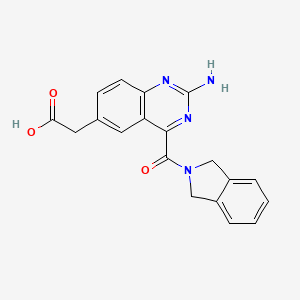 2-[2-amino-4-(1,3-dihydroisoindole-2-carbonyl)quinazolin-6-yl]acetic acid