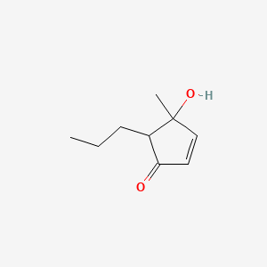 molecular formula C9H14O2 B8560223 4-Hydroxy-4-methyl-5-propylcyclopent-2-en-1-one CAS No. 79547-21-0