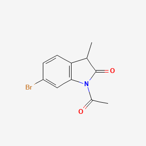 molecular formula C11H10BrNO2 B8560244 1-acetyl-6-bromo-3-methyl-1,3-dihydro-2H-indol-2-one 
