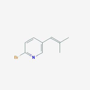 molecular formula C9H10BrN B8560434 2-Bromo-5-(2-methylprop-1-en-1-yl)pyridine 