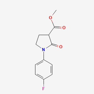 molecular formula C12H12FNO3 B8560455 Methyl 1-(4-fluorophenyl)-2-oxopyrrolidine-3-carboxylate 