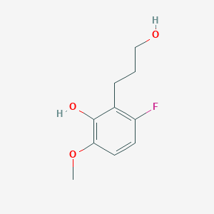 molecular formula C10H13FO3 B8560471 3-Fluoro-2-(3-hydroxypropyl)-6-methoxyphenol 