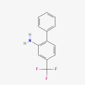 molecular formula C13H10F3N B8560555 2-Amino-4-(trifluoromethyl)biphenyl CAS No. 363-08-6