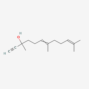 molecular formula C15H24O B8560668 6,10-Dodecadien-1-yn-3-ol, 3,7,11-trimethyl- CAS No. 2387-68-0