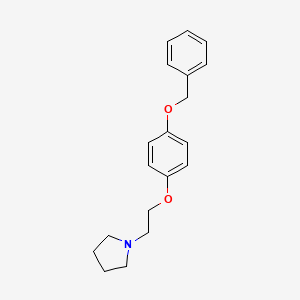 molecular formula C19H23NO2 B8560693 1-(2-(4-(Benzyloxy)phenoxy)ethyl)pyrrolidine 