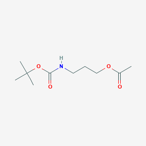 molecular formula C10H19NO4 B8560743 3-Acetoxypropylcarbamic acid tert-butyl ester 