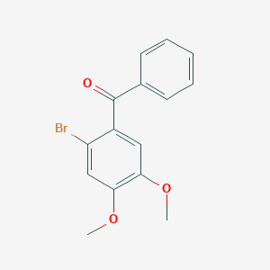 molecular formula C15H13BrO3 B8560756 (2-Bromo-4,5-dimethoxyphenyl)-phenylmethanone CAS No. 59142-61-9