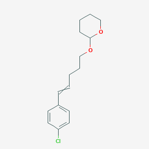 molecular formula C16H21ClO2 B8560823 2-{[5-(4-Chlorophenyl)pent-4-en-1-yl]oxy}oxane CAS No. 90055-20-2