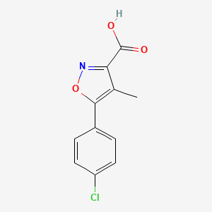 molecular formula C11H8ClNO3 B8560837 5-(4-Chlorophenyl)-4-methylisoxazole-3-carboxylic acid 