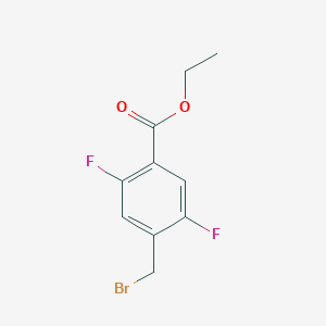 molecular formula C10H9BrF2O2 B8560842 Ethyl 4-(bromomethyl)-2,5-difluorobenzoate 