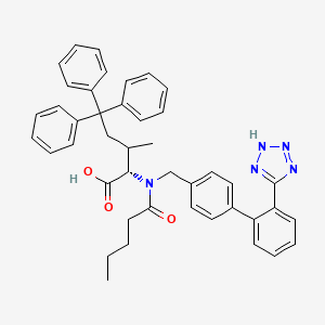 molecular formula C43H43N5O3 B8560876 (2S)-3-methyl-2-[pentanoyl-[[4-[2-(2H-tetrazol-5-yl)phenyl]phenyl]methyl]amino]-5,5,5-triphenylpentanoic acid 