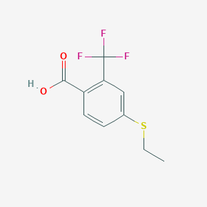 molecular formula C10H9F3O2S B8560897 4-(Ethylsulfanyl)-2-(trifluoromethyl)benzoic acid 