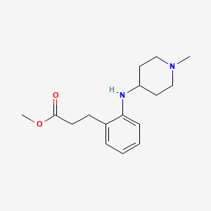 molecular formula C16H24N2O2 B8560901 Methyl 3-(2-(1-methylpiperidin-4-ylamino)phenyl)propanoate 