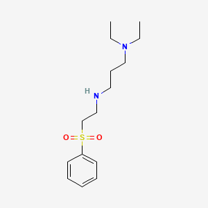 molecular formula C15H26N2O2S B8560920 N~3~-[2-(Benzenesulfonyl)ethyl]-N~1~,N~1~-diethylpropane-1,3-diamine CAS No. 121100-27-4