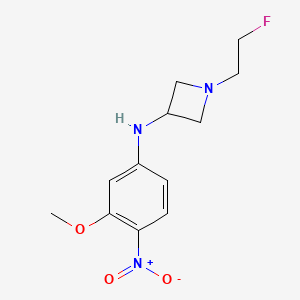 molecular formula C12H16FN3O3 B8560929 1-(2-fluoroethyl)-N-(3-methoxy-4-nitrophenyl)azetidin-3-amine 
