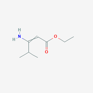 molecular formula C8H15NO2 B8560941 Ethyl 3-amino-4-methylpent-2-enoate CAS No. 78168-82-8