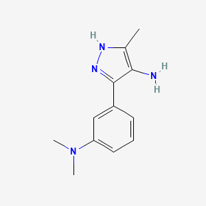 molecular formula C12H16N4 B8561024 3-[3-(Dimethylamino)phenyl]-5-methyl-1H-pyrazol-4-amine CAS No. 681180-68-7