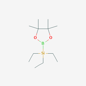 molecular formula C12H27BO2Si B8561030 2-(Triethylsilyl)-4,4,5,5-tetramethyl-1,3,2-dioxaborolane 