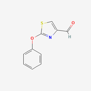 molecular formula C10H7NO2S B8561055 2-Phenoxythiazole-4-carbaldehyde 